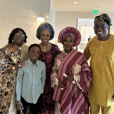 Alaga with the Celebrant and some friends