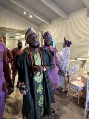 Groom Dancing in to The Venue