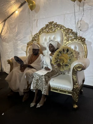 The Couple on One of Our Throne Chairs